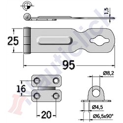 SAFETY HASP LONG ARM