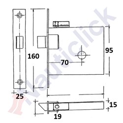 CERRADURA 2º Y 3º PUNTO PUERTAS DOBLES A60/A0