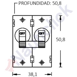 TOGGLE CIRCUIT BREAKER A-SERIES DOUBLE POLE - AC/DC