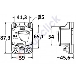 CIRCUIT BREAKER SWITCH SERIES SURFACE 187-DC