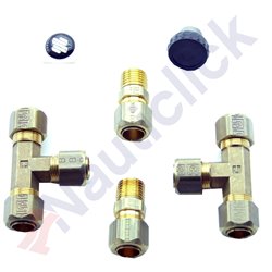 DUAL STATION 12MM TUBE FITTING KIT ULTRAFLEX UP39 TO UP45
