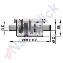 VETUS MUFFLER TYPE DEMPMP MP40