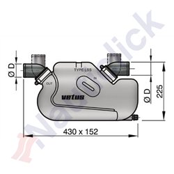 EXHAUST WATERLOCK VETUS TYPE LSS50A