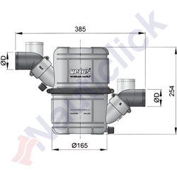 COLECTOR/SILENCIOSO NLP HEAVY DUTY 40MM-NEGRO