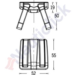 DOUBLE FOLDING COAT HOOK