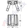 DOUBLE FOLDING COAT HOOK