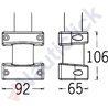 BULKHEAD MOUNTING FOR Ø38 ANDRATX POLES