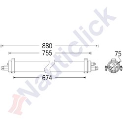 TUBE TRI-PROOF LIGHTS 755MM