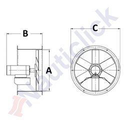 VEX35/1-AUX-24V-HELICOIDAL ELECTRIC BLOWER.