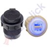 DUAL USB SOCKET WITH ILLUMINATION