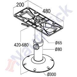 SURFACE TELESCOPIC TABLE COLUMN