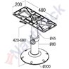 SURFACE TELESCOPIC TABLE COLUMN