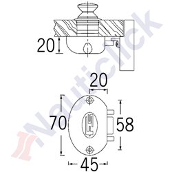 LATCH FOR PUSH BUTTON WITH SPRING CATCH