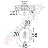 LATCH FOR PUSH BUTTON WITH SPRING CATCH