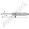 GAS STRUT - 8-18 TYPE