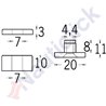 GLASS STOP SPACER BLACK
