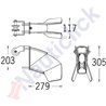 BOW ROLLER WITH CLOSING PLATE FOR BRUCE ANCHORS
