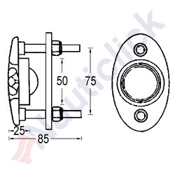 FLUSH MOUNT WATER-SKIING ROPE HOOK