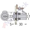 PUSH-TO-CLOSE KEY-LOCKING LATCH