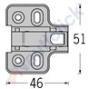 MOUNTING PLATE FOR CONCEALED HINGE 180