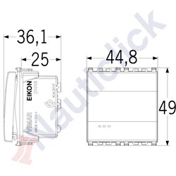 EIKON EXE - PUSH BUTTON SINGLE-POLE 2M