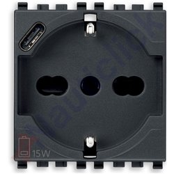 SICURY SOCKET OUTLET 2P+T WITH USB-C
