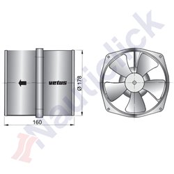 EXTRACTOR 12 V, Ø 178 MM, CAPACIDAD 12,2 M³/MIN