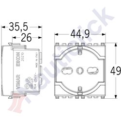 SICURY SOCKET OUTLET 2P+T
