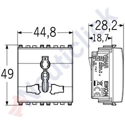 SICURY SOCKET OUTLET 2P+T